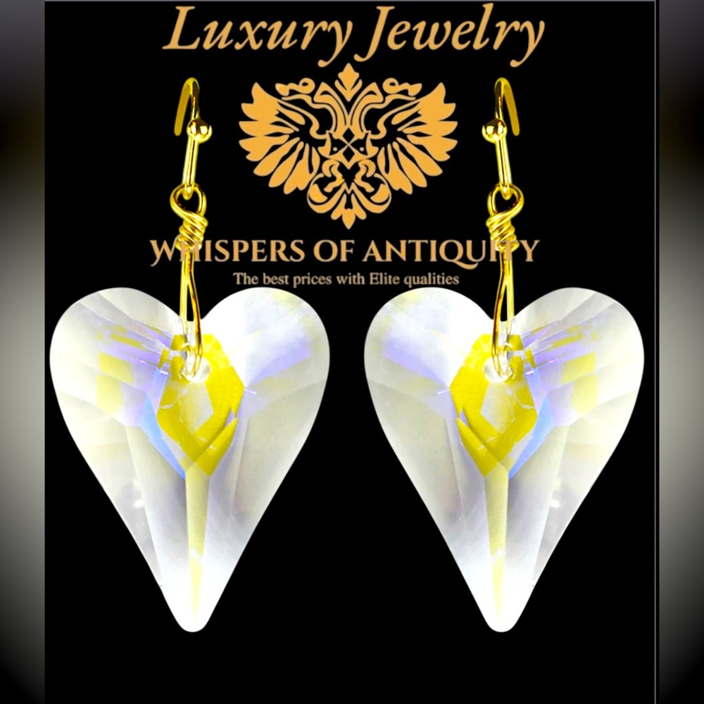 Kirks Folly Aphrodite AB Crystal Heart Earrings